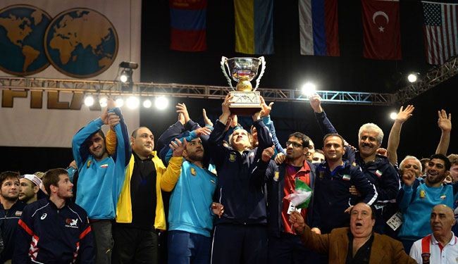 بالصور /ايران تتربع على عرش بطولة كاس العالم بالمصارعة