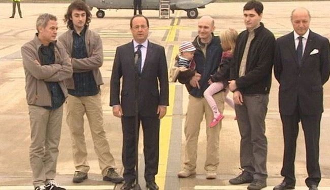 باج فرانسه برای آزادی روزنامه نگاران در سوریه