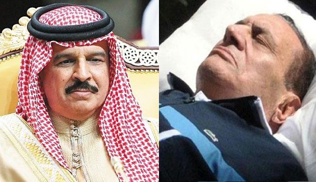 ملك البحرين يزور مبارك في المستشفى