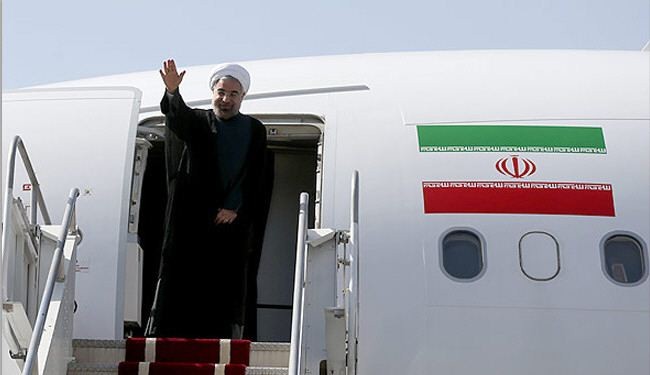 روحاني يصل الى العاصمة الكازاخستانية آستانة