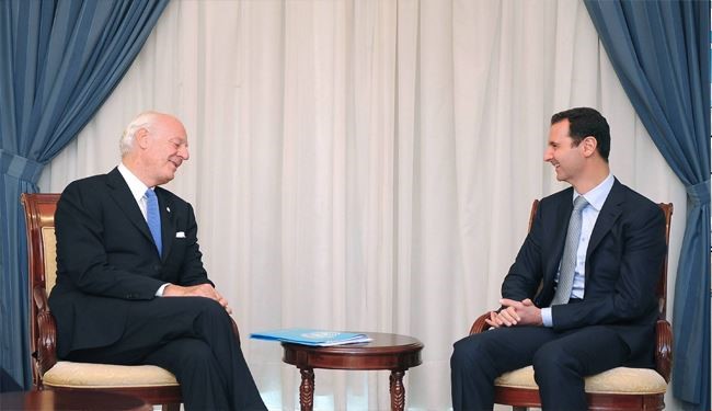 در دیدار بشار اسد و فرستاده ویژه سازمان ملل چه گذشت