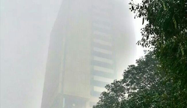 صور عن جامعة بغداد في أجواء ممطرة