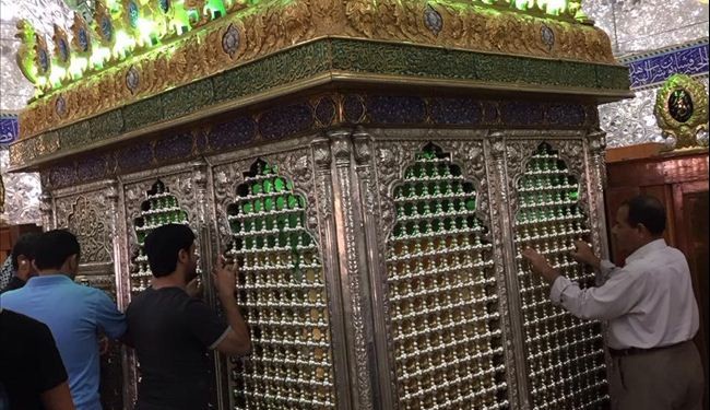 ضريح الامام القاسم بن موسى بن جعفر(ع)اخ الامام الرضا (ع) في مدينة القاسم محافظة بابل الحلة