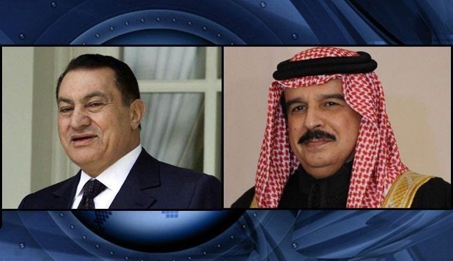 تماس پادشاه بحرین با دیکتاتور سرنگون شده مصر