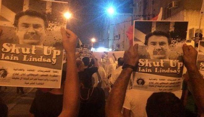 تظاهرة حاشدة تدين تصريحات السفير البريطاني في المنامة