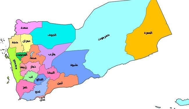 مناطق تحت کنترل انصارالله یمن