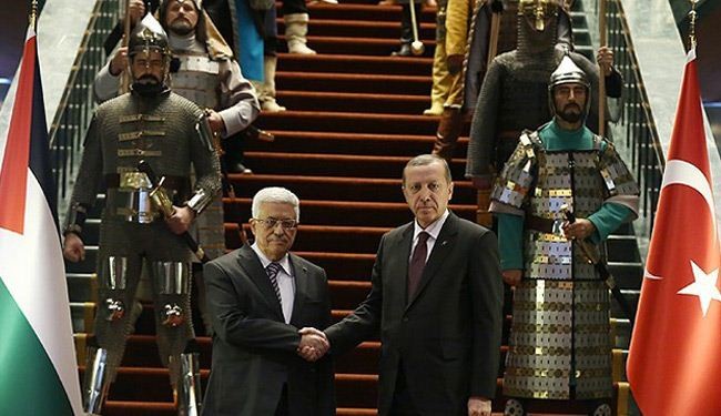 أردوغان يستقبل محمود عباس رسميا في أنقرة