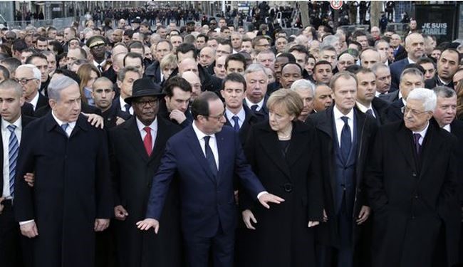 پشت پردۀ مشارکت نتانیاهو در تظاهرات پاریس