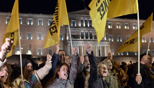 الآلاف يتظاهرون في اثينا دعما لرفض الحكومة اجراءات التقشف