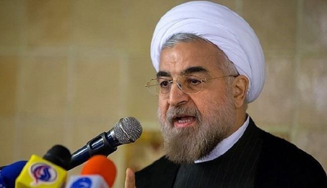 الرئيس روحاني یشكر الشعب الايراني لمشارکته في مسیرات 11 شباط