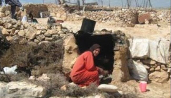 غار نشینی خانواده‌های فلسطینی به خاطر 