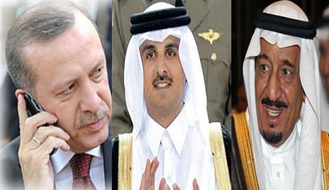 اردوغان، پادشاه عربستان و امیر قطر درگوشی چه گفتند؟