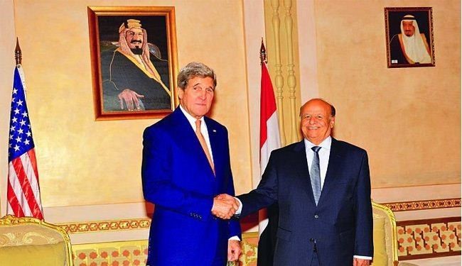 خشم یمنی‌ها از تصاویر پس‌زمینۀ رئیس‌جمهور فراری
