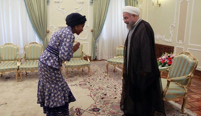 الرئيس روحاني: لابد ان نتعاون من اجل مكافحة فايروس الارهاب