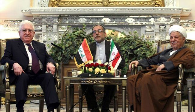 رفسنجاني يؤكد دعم ایران للعراق في مختلف المجالات