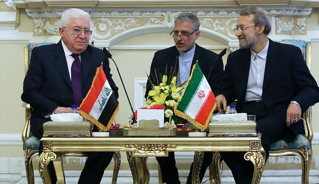 لاریجاني یؤکد ضرورة التعاون بين ايران والعراق لمکافحة الارهاب