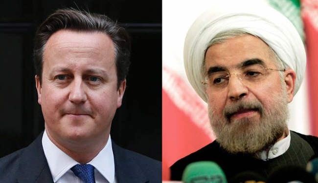 كاميرون ابلغ الرئيس روحاني باهتمامه باعادة فتح السفارة البريطانية