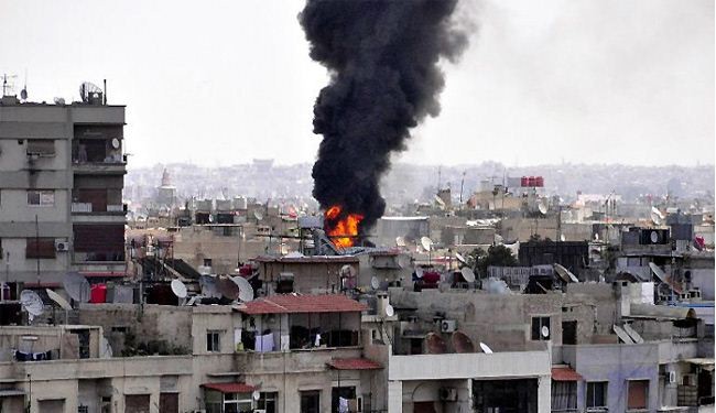 ضحايا بهستيريا الصواريخ تضرب احياء سكنية بدمشق