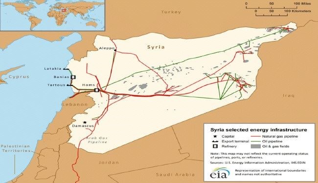 تسلط کامل ارتش سوریه بر میادین نفتی حمص