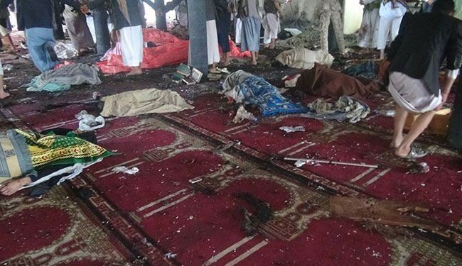 داعش مسئولیت انفجار مسجد صنعا را بر عهده گرفت