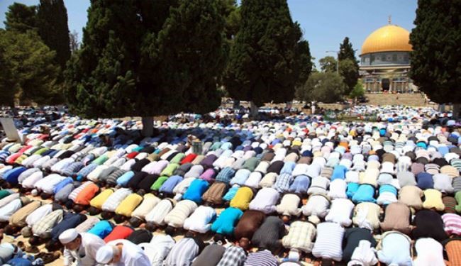 نماز دهها هزار نفری عید قربان در مسجد الاقصی