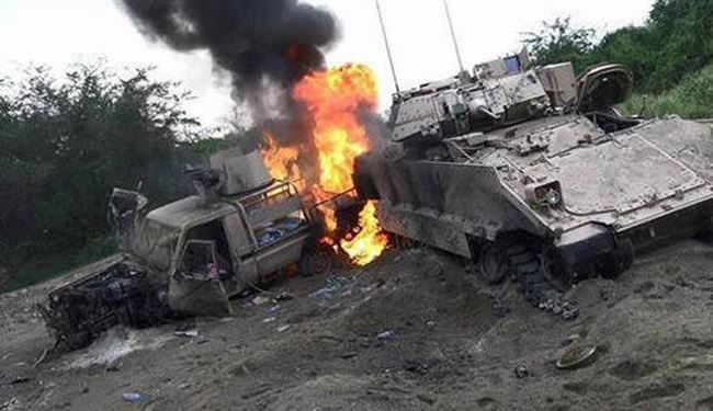 انهدام 15 خودرو و زره پوش سعودی به دست یمنی ها