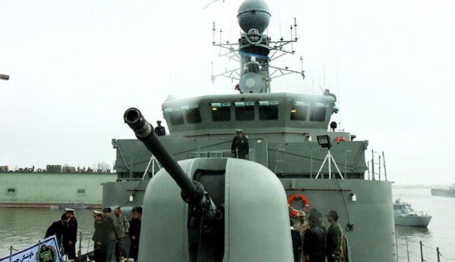 المجموعة البحرية الايرانية في مقر الاسطول الروسي ببحر قزوين