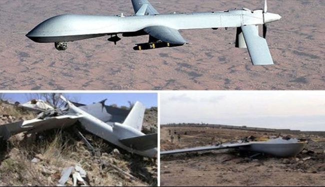 القوات اليمنية تسقط طائرة بدون طيار وتواصل دك المواقع السعودية