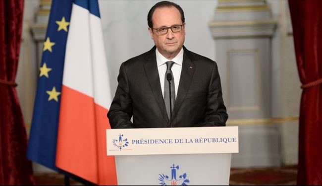 اولاند: داعش مسؤول حملات پاریس است