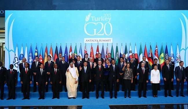 قمة العشرين تنهي أعمالَها بالدعوة الى تجفيف مصادر الارهاب