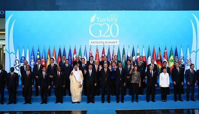 قمة العشرين تنهي أعمالَها بالدعوة الى تجفيف مصادر الارهاب