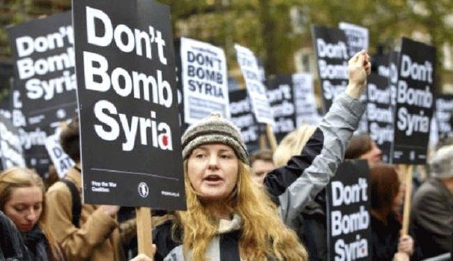 الاف المتظاهرين في بريطانيا رفضا للتدخل العسكري في سوريا