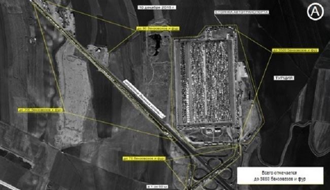 تصاویر ماهواره ای قاچاق نفت داعش از عراق به ترکیه