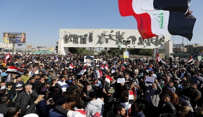 آغاز تظاهرات گسترده جریان صدر در بغداد