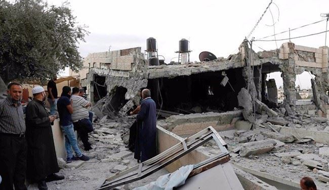 تخریب خانه های سه شهید در کرانه باختری