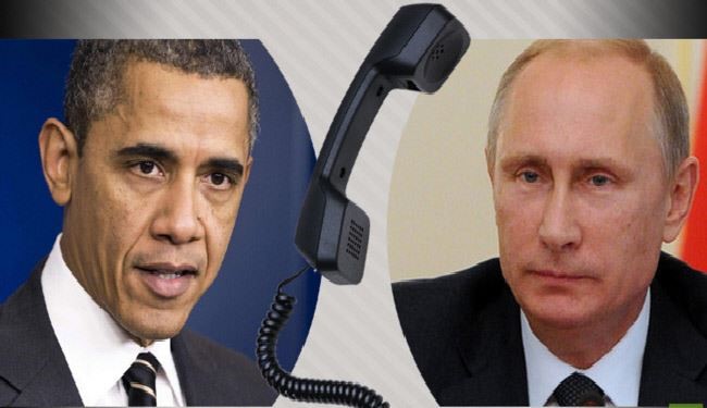 في مكالمة هاتفية..بوتين واوباما يشددان على أهمية مفاوضات جنيف
