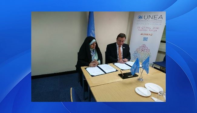التوقيع على خطة العمل المشتركة للبيئة بين ايران والامم المتحدة