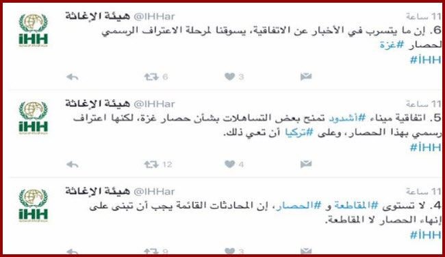 هيئة الاغاثة: اتفاق أنقرة تل أبيب اعتراف رسمي بحصار غزة