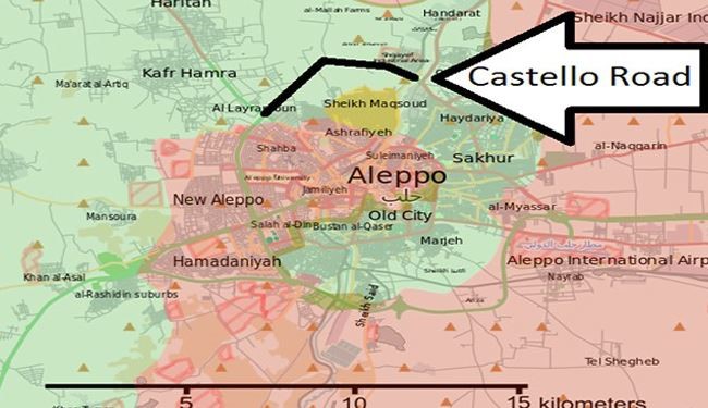 پیشروی ارتش سوریه در محور کاستلو