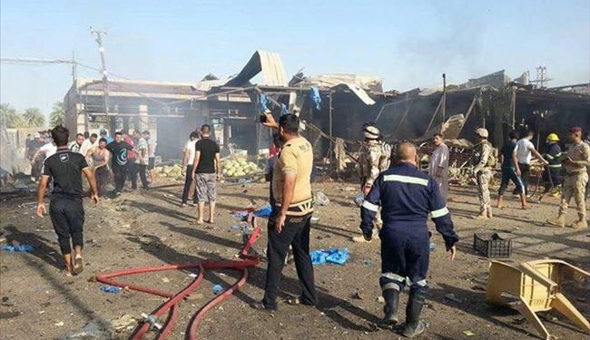 9 شهداء و20 جريحا بتفجير شمالي بغداد +صور