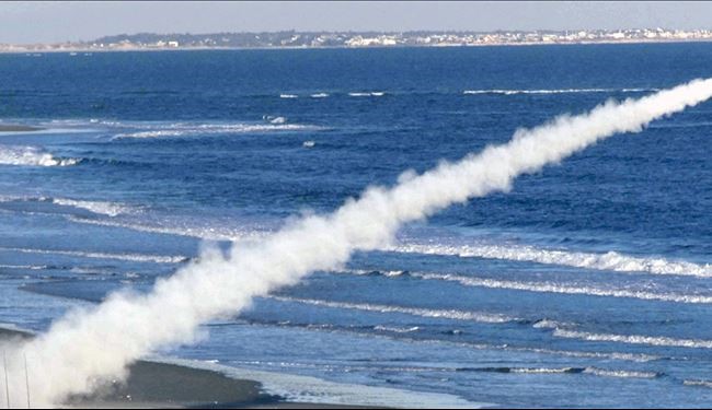 حماس موشک زمین به دریا آزمایش کرد