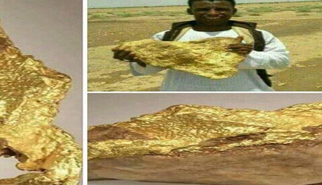 یافتن سنگ بزرگ طلا در سودان، شایعه یا واقعیت! +عکس