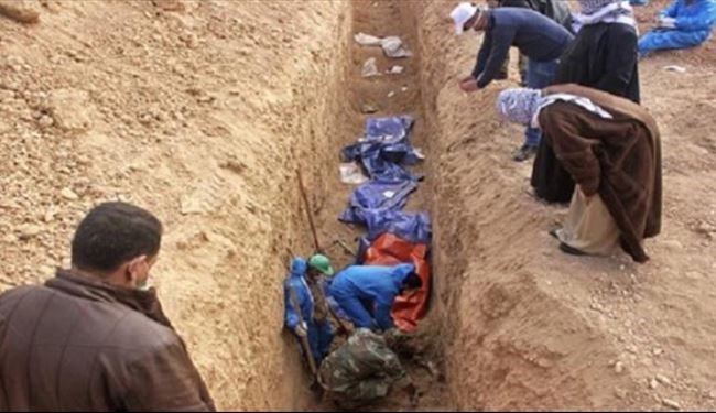 مقبرة جماعية لاكثر من 100جثة من داعش  بالانبار
