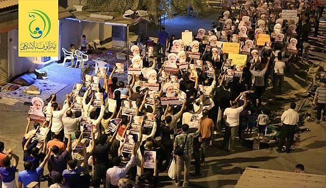 تظاهرات بحرینی‌ها در حمایت از علما