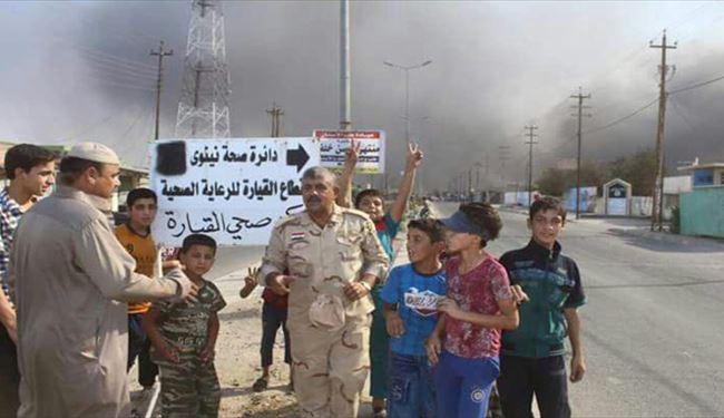 تصاویر ورود نیروهای عراقی به شهر القیاره