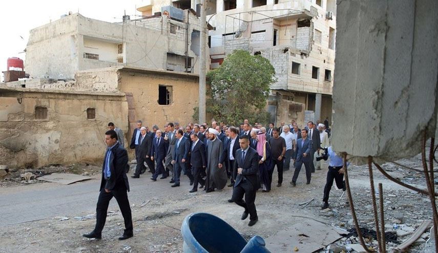 وعده بشار اسد از داخل خرابه های شهر داریا