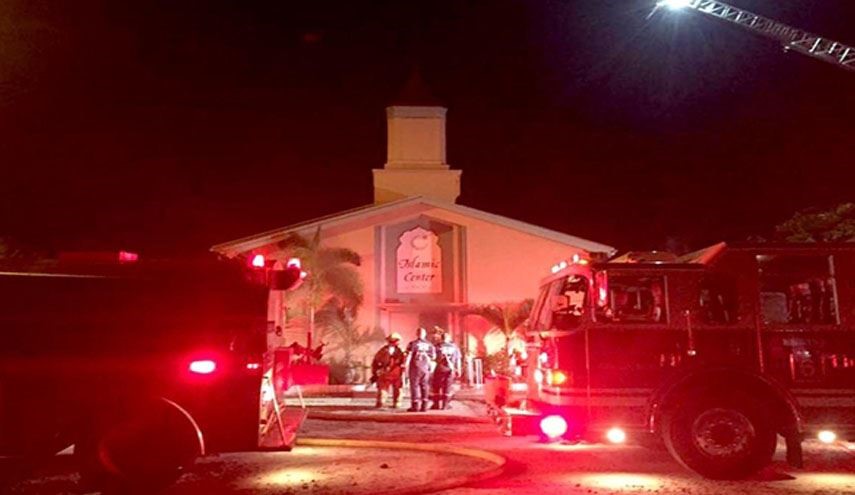 آتش زدن مسجد در کالیفرنیای آمریکا