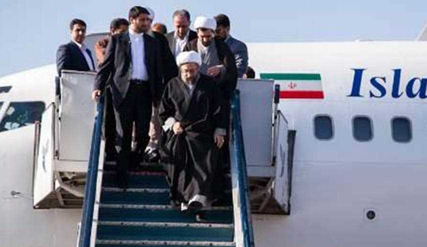 رئيس السلطة القضائية الايرانية يصل الى بغداد