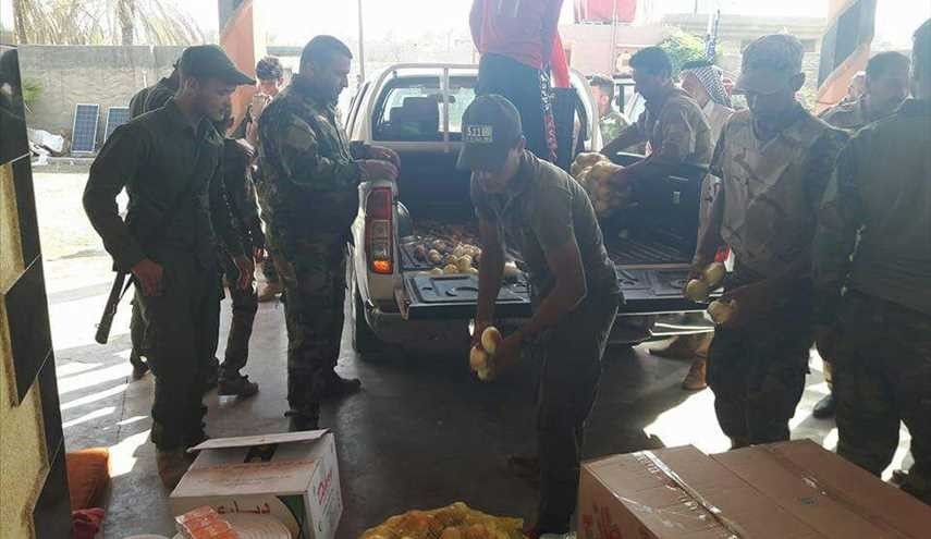 الدعم اللوجستي لقوات الحشد الشعبي العراقية في محافظة الديوانية