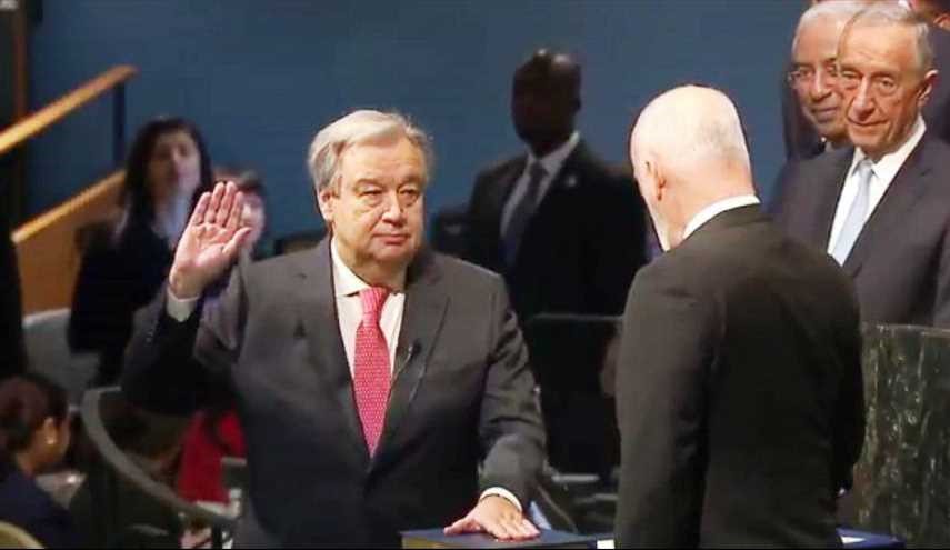 دبیرکل جدید سازمان ملل رسما سوگند یاد کرد+تصاویر